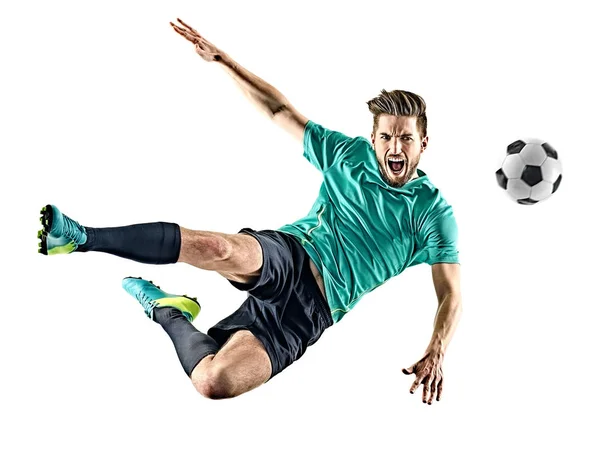 Soccer player man isolated — Stock Photo, Image