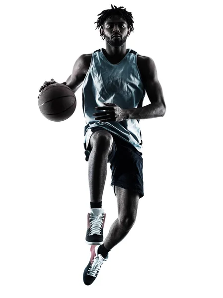 Jugador de baloncesto hombre silueta aislada sombra — Foto de Stock