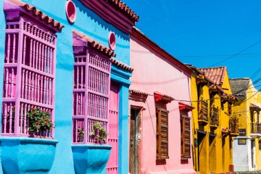 Renkli sokaklar Getsemani Cartagena de los indias Bolivar Colo