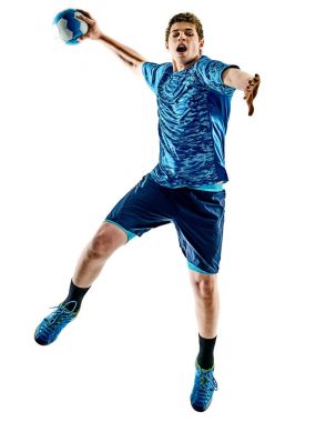 handball player teenager boy isolated clipart