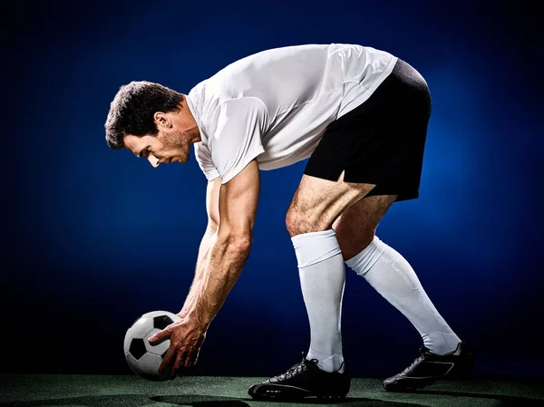 Fodboldspiller Mand isoleret - Stock-foto