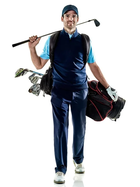 男子高尔夫球高尔夫球孤立与背景 — 图库照片