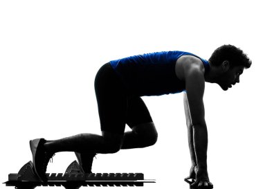 siluet Isola koşu Atletizm adam çalıştıran runner sprinter