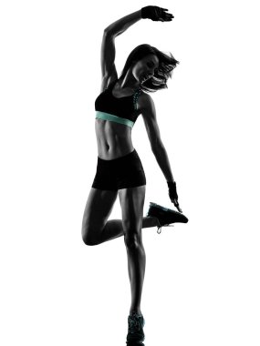 kardiyo boks çekirdek egzersiz fitness egzersiz aerobik kadın çapraz