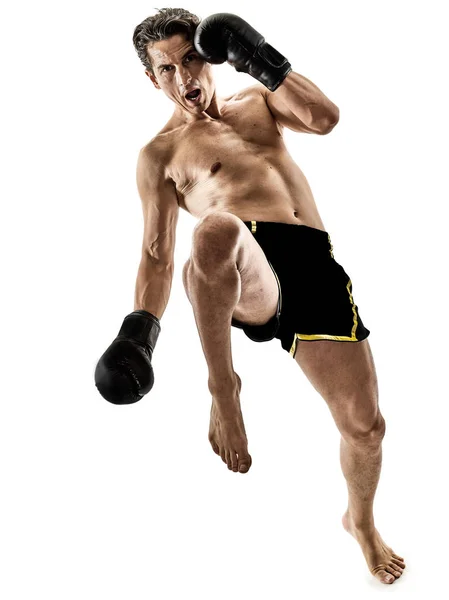 Boxer boxing kickboxing muay thai kickboxer man — Stock Photo, Image