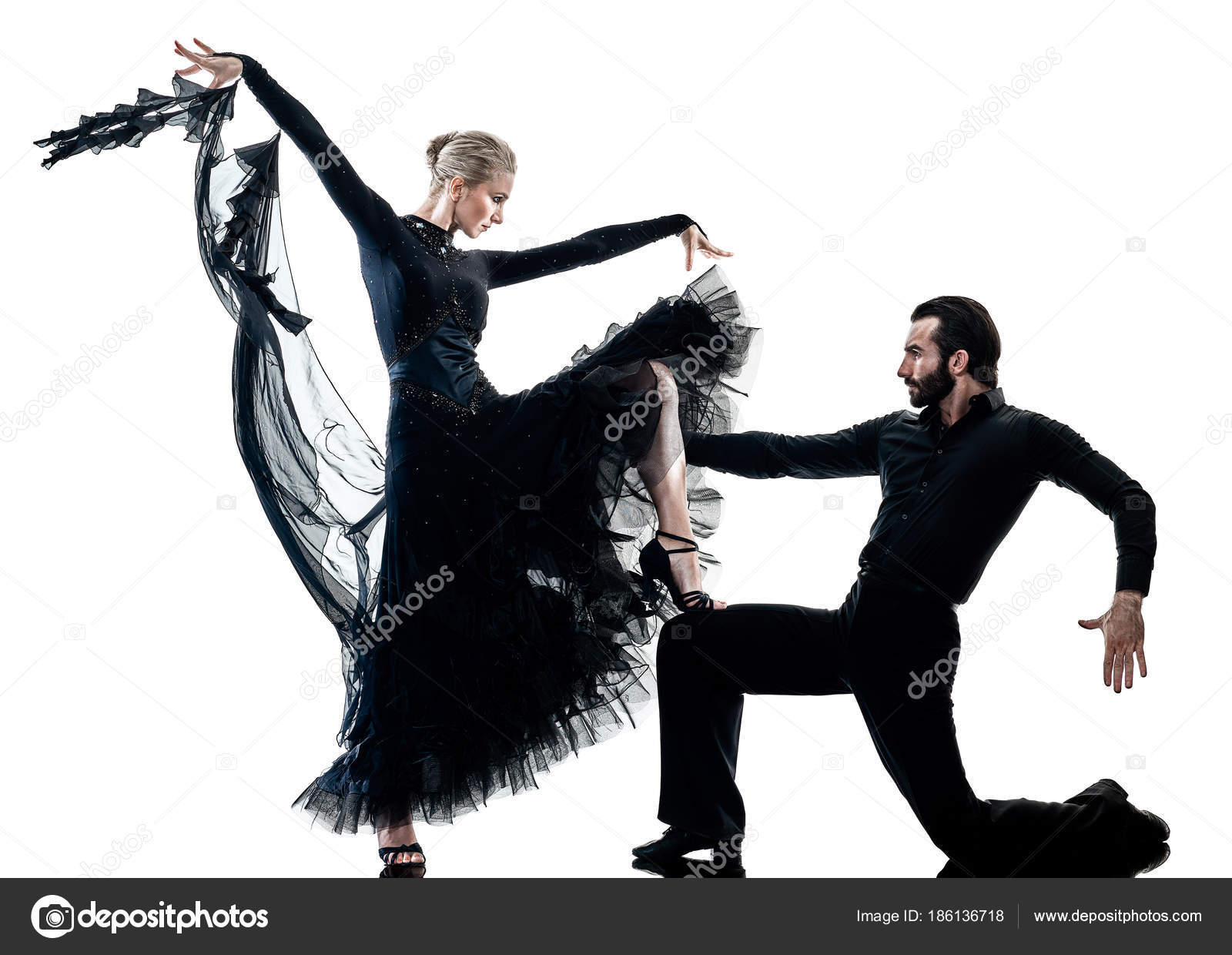 Man Woman Couple Ballroom Tango Salsa Dancer Dancing
