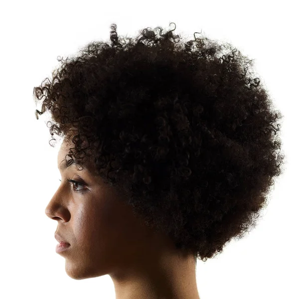 Jovem adolescente mulher sombra sério retrato silhueta iso — Fotografia de Stock