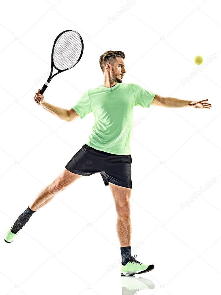 tennis player man isolated