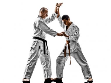 Karate erkekler genç öğretmen-öğrenci öğretim
