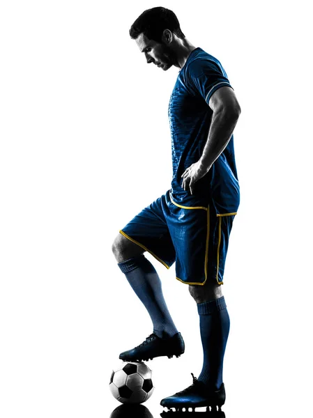 Footballeur homme silhouette isolé — Photo