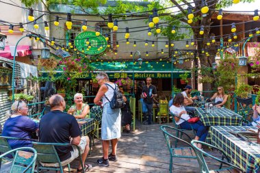 Restoran sokağı eski şehir Tiflis Georgia Avrupa 'nın simgesi