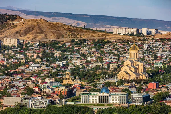 Tbilisi miasto panorama Gruzja Europa punkt orientacyjny — Zdjęcie stockowe