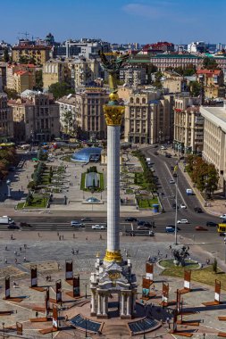 Meydan Meydanı Kiev ufuk çizgisi Ukrayna Şehri