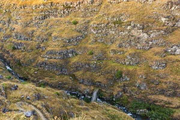 Dzoraget river Lori Berd canyon panorama landscape Stepanavan Lorri Armenia landmark — Stock Photo, Image