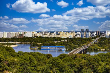 Mariinsky Park Dniepr river skyline cityscape Landmark Kiev Ukraine Europe