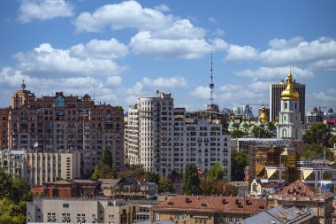 Kiev çatıları Ukrayna 'nın Ukrayna silueti