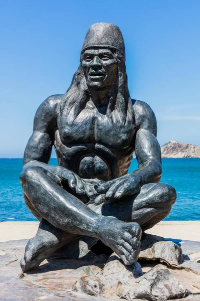 Άγαλμα του Ταϊρόνα άνθρωπος Σάντα Μάρτα Magdalena Κολομβία — Φωτογραφία Αρχείου