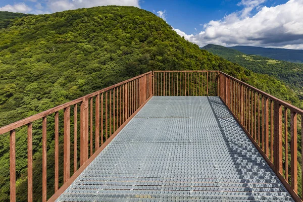 Martvili Canyon híd Samegrelo-Zemo Svaneti Georgia Európa mérföldkő — Stock Fotó