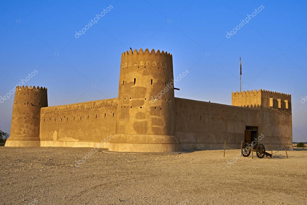 Al Zubarah fort in the desert one of the main landmark of Qatar