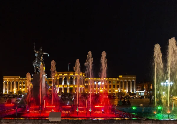 Zingende fonteinen Vartanantsplein Gyumri Shirak Armenië oriëntatiepunt — Stockfoto