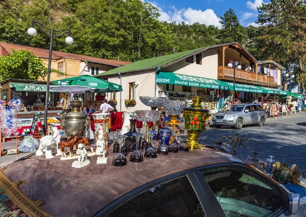 Turistshoppinggatan Borjomi Samtskhe Javakheti Georgia Europa landmärke — Stockfoto