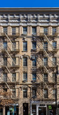 Yangın çıkışı merdiven binası Soho caddeleri Manhattan 'ın simgeleri Ne