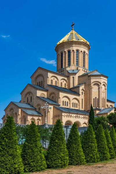 Holy Trinity Cathedral church Tbilisi Georgia Europe landmark — Stock Photo, Image