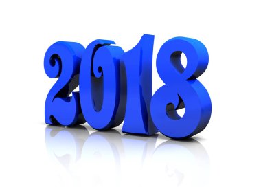 Yeni yıl - mavi parlak 3d resimler