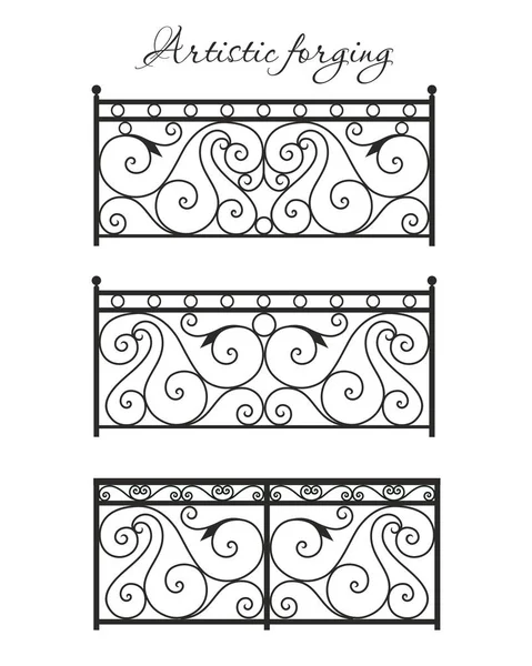 Forjamento Artístico Grade Metal —  Vetores de Stock