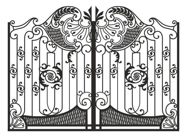 Artistic Forging Metal Grating Gate Handmade — Stock Vector