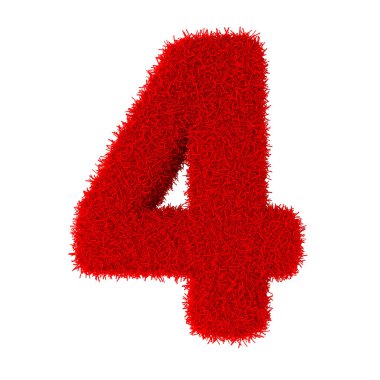 Üç boyutlu illüstrasyon. Beyaz arkaplanda izole edilmiş yeşil çimenden yapılmış üç boyutlu harf ve sayılar, kartpostallar, posterler ve yazıtlar oluşturmak için tasarlanmıştır..