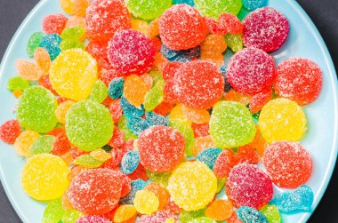 parlak renkli şeker