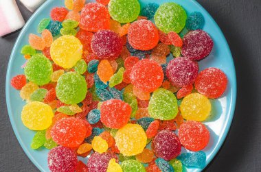 parlak renkli şeker