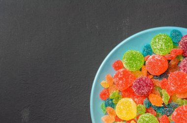 parlak renkli şeker