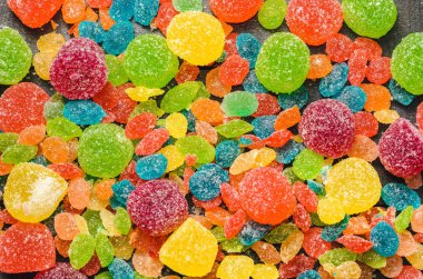 parlak renkli şeker