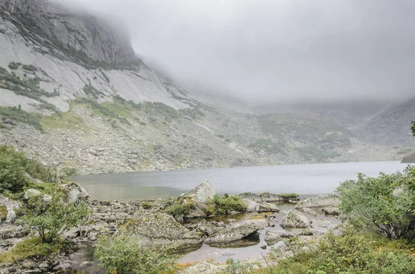 Foggy and cloudy landscape, Mountains, Clouds