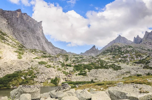 Daylight landscape, view on mountains and rocks