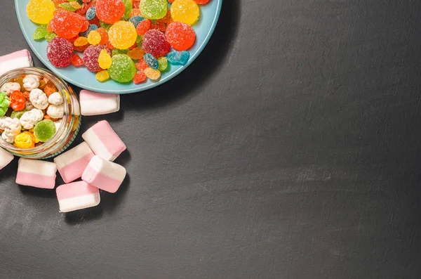 parlak renkli şeker