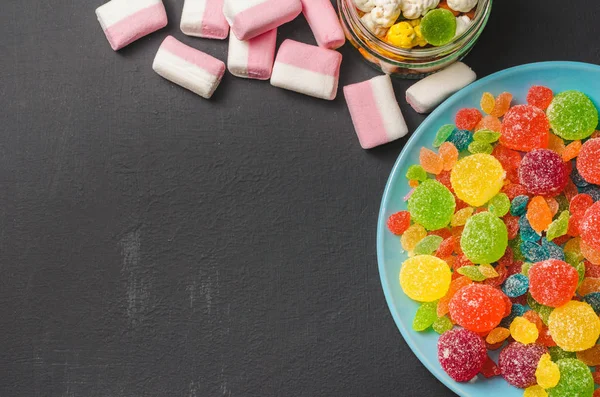 parlak renkli şeker