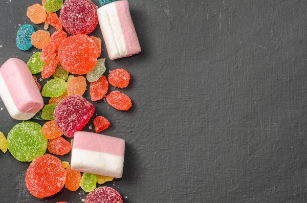 parlak renkli şeker