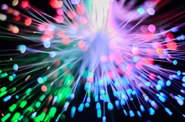 Fiber optik ışıklar soyut arkaplan.