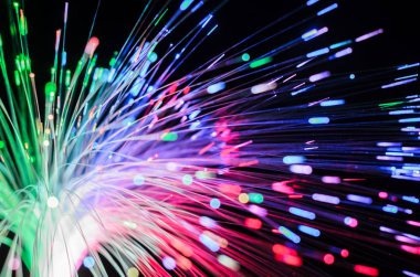 Fiber optik ışıklar soyut arkaplan.
