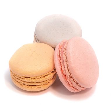 İştah açıcı kek macaroons, izole, yakın çekim