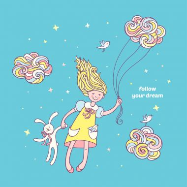 bunny oyuncak ile sarışın kız