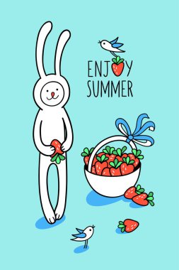 Yaz tebrik kartı keyfini çıkarın.