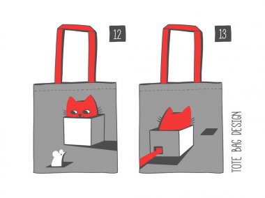Kutusunda komik şirin kedi