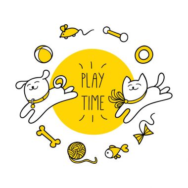 Küçük kedi ve köpeği