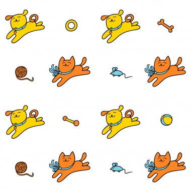 Küçük kedi ve köpeği