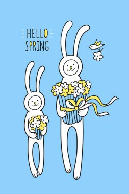  Bunny tavşan buketleri ile 