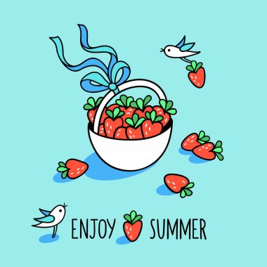 Yaz tebrik kartı keyfini çıkarın.